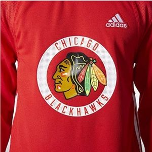 Mens Adidas NHL Blackhawks Authentic Practice Jersey L/52